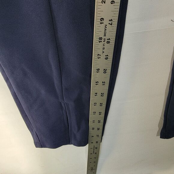 2 Piece Outfit Set Blue Drop Shoulder Open Front Coat & Pants Women's Size L - Picture 12 of 13